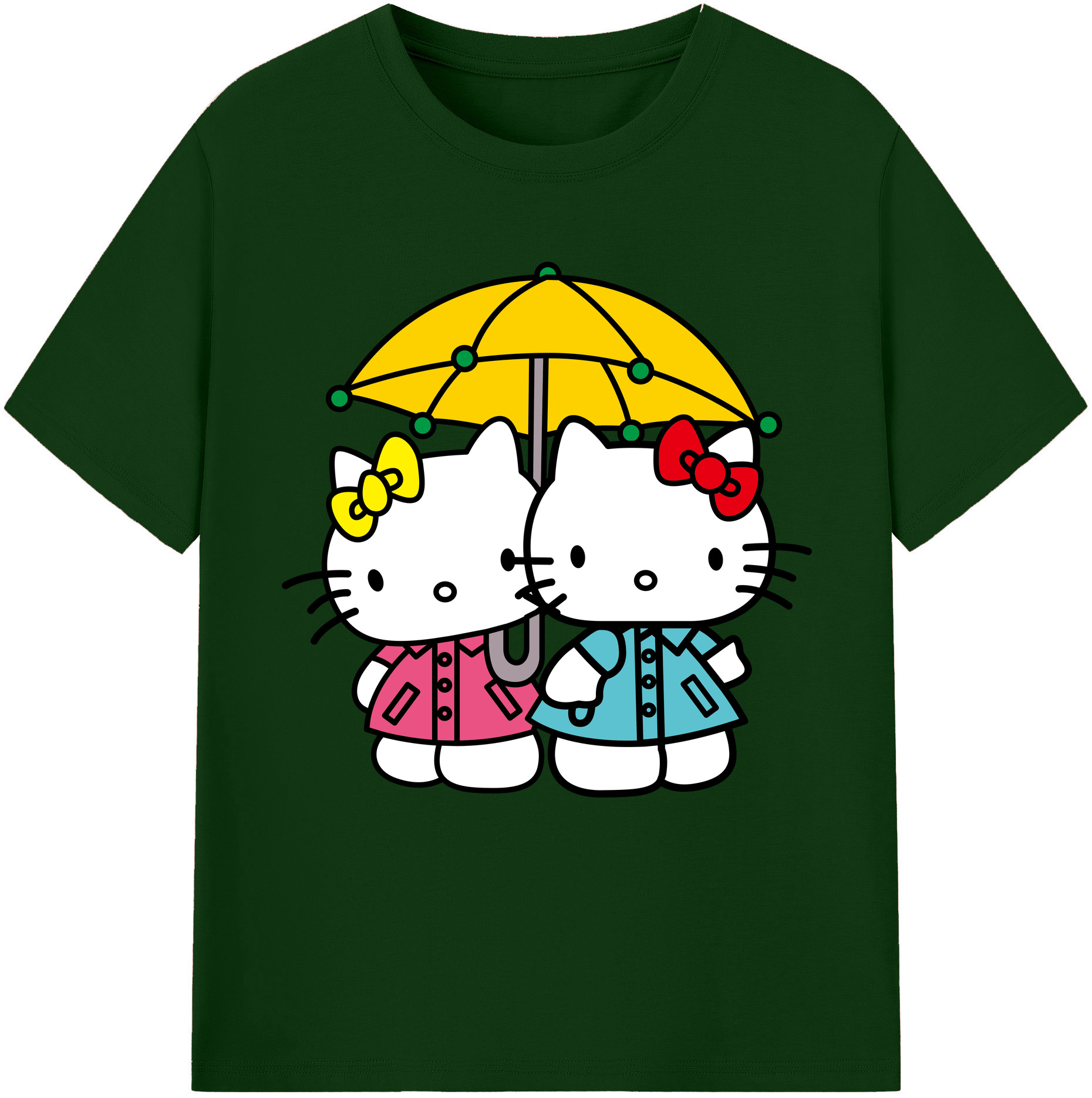 （画像用） Hello Kitty ハローキティ 綿100％半袖Tシャツ（フロントプリント）